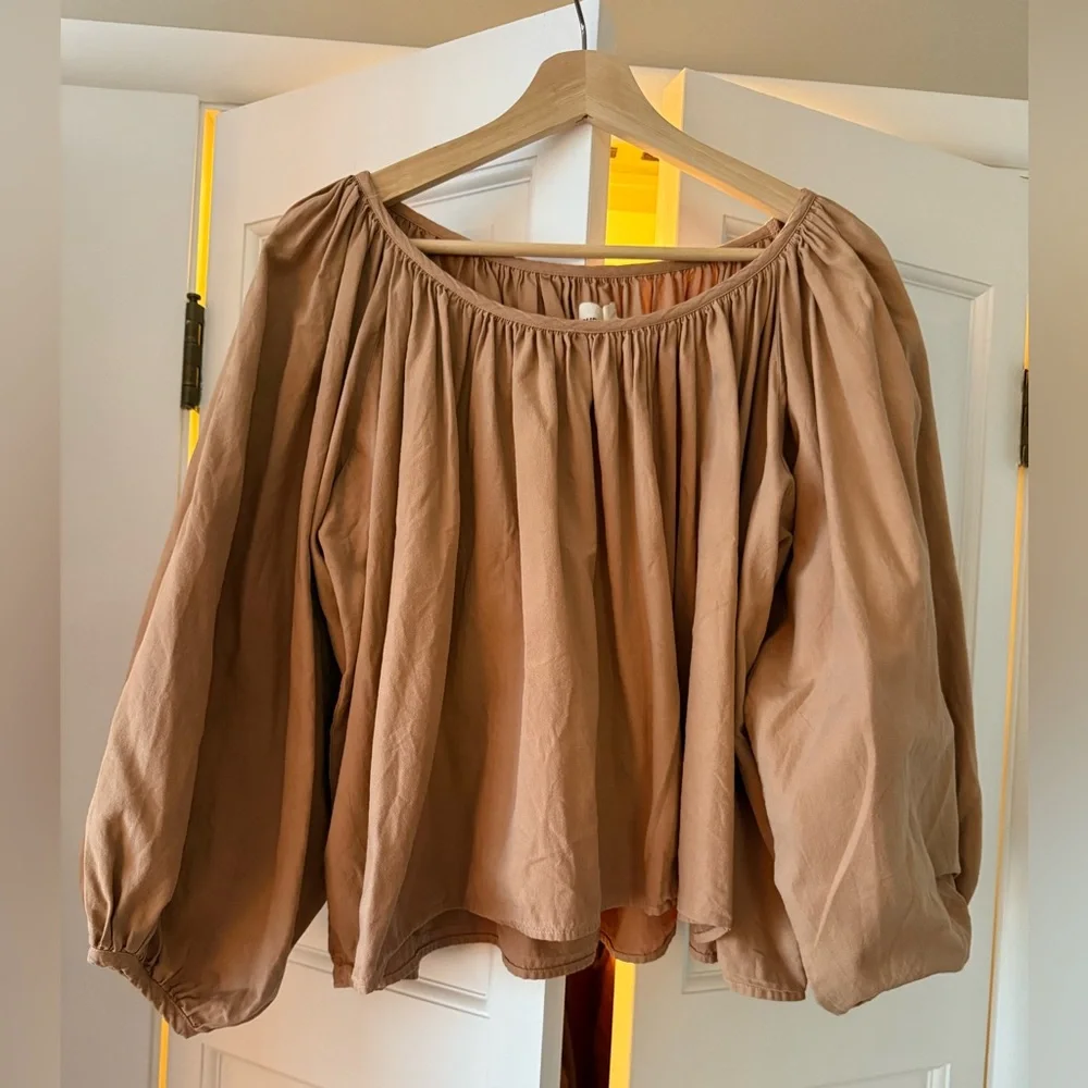 RUDY JUDE Gather Blouse in Bark size XS - Picture 1 of 4